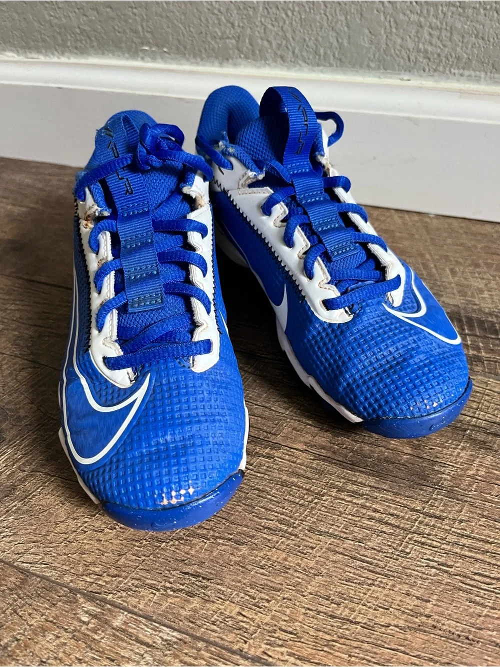 Nike Vapor Edge Shark 2 GS 'Hyper Royal' baseball cleats size 2